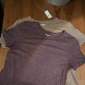 Old Navy Mauve and Beige T-Shirts